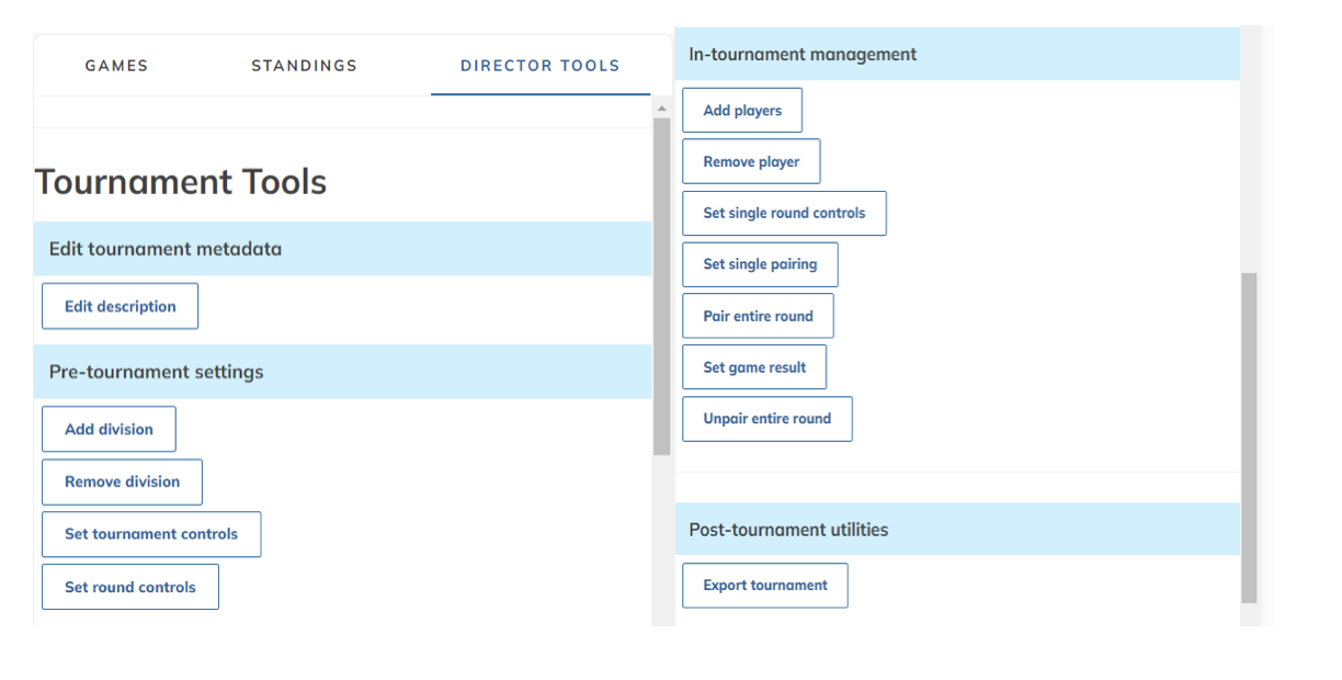 A director's tutorial for running a Woogles tournament